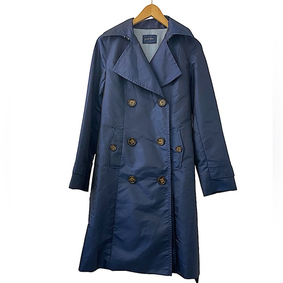 [m] PORTER AIRLINES NWOT Trench iridescent blue - Picture 3 of 8